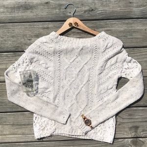 AEO Soft lace knit sweater